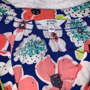 Crown and Ivy bright floral top